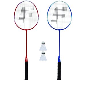 Franklin Sports Badminton Racket + Birdie Set - 2 Badminton Rackets with 2 Birdies - Replacement Badminton Equipment - 2 Player Badminton Set