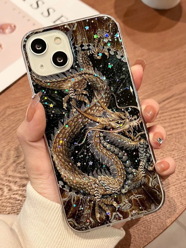 Chinese Dragon Print Phone Case
