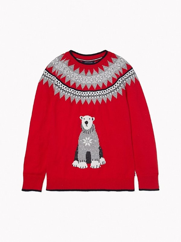 Essential Fair Isle Bear Sweater | Tommy Hilfiger