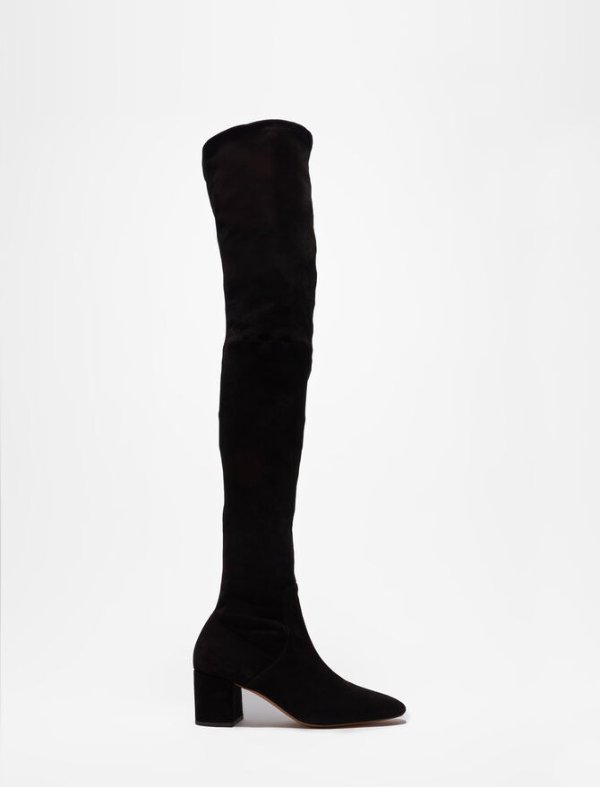 121FAENI Heeled thigh-high boots in suede