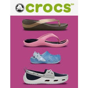 Crocs：精选款男女鞋现在2双特价$40，或者精选款是童鞋2双特价$30