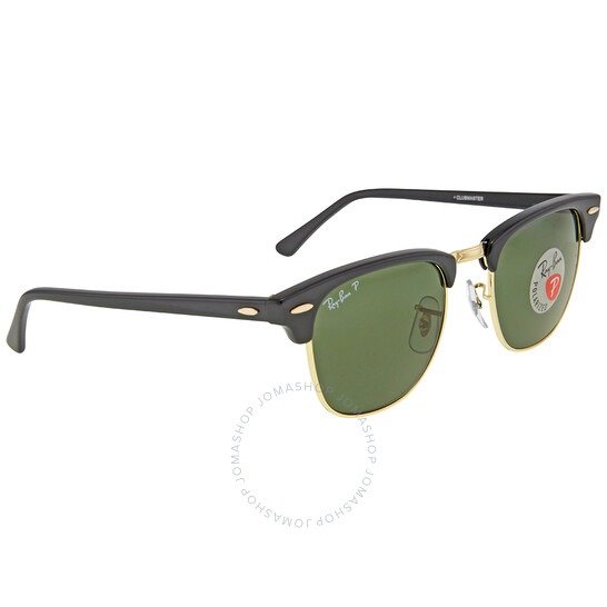 Ray Ban Clubmaster Classic Polarized Green Classic G-15 Square Unisex Sunglasses RB3016 901/58 49