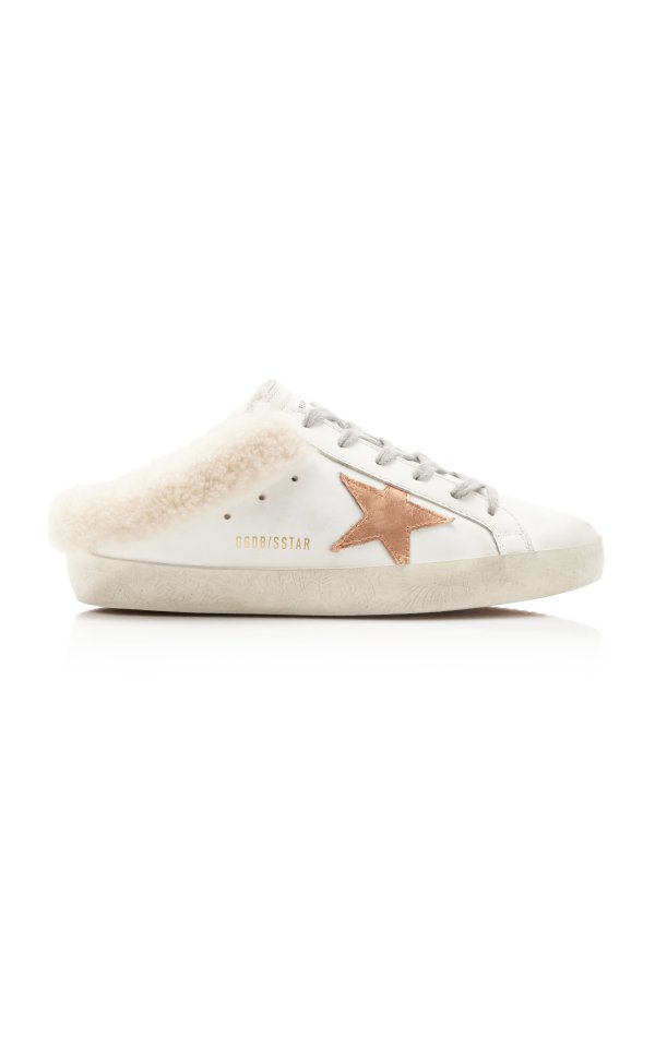 Superstar Shearling-Lined Leather Slip-On Sneakers