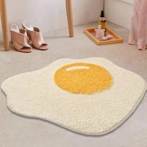 SHEIN 家居多款创意地毯促销 封面鸡蛋地毯$30