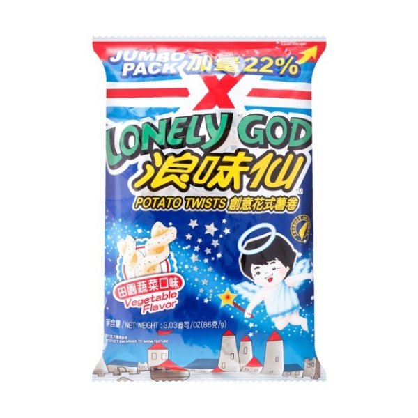 WANT WANT LONELY GOD Vegetable Flavor Potato Twists 86g
