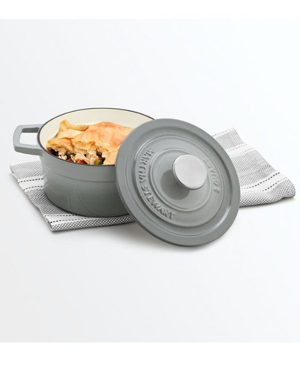 CLOSEOUT! Enameled Cast Iron 2-Qt. Round Covered Dutch Oven, Created for Macy's