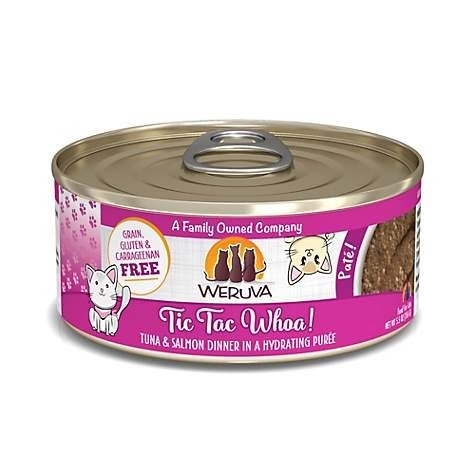 Pate Tic Tac Whoa! Tuna & Salmon Dinner in a Hydrating Puree Wet Cat Food, 5.5 oz., Case of 8 | Petco