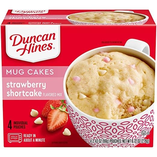 Perfect Size for 1 Cake Mix, Ready in About a Minute, Strawberry Shortcake, 4 Individual Pouches, 2.43 Ounce (Pack of 4)