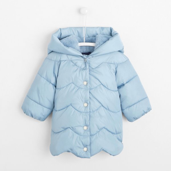 Toddler girl mid-length puffer jacket