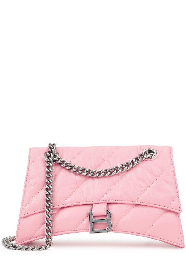 BALENCIAGA Crush small quilted leather shoulder bag