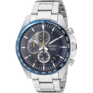Seiko Men's Essential Stainless Steel Chronograph Watch - Dealmoon
