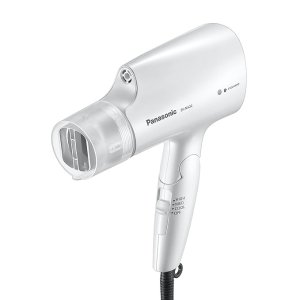 Panasonicnanoe Salon Hair Dryer with Oscillating Quick Dry Nozzle, Folding Hair Dryer for Travel and Home, 3 Airflow Settings for Easy Styling and Healthy Hair - EH-NA2C-W (White)