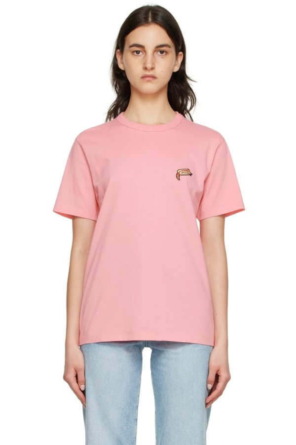Pink Olympia Le-Tan Edition Hot Dog Fox T-Shirt