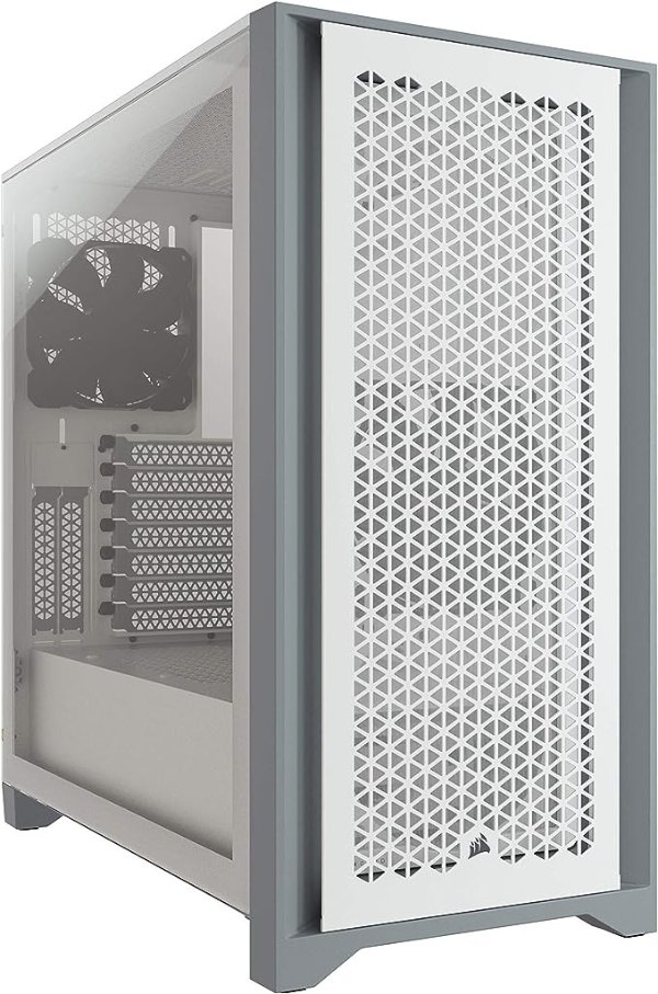 4000D Airflow Tempered Glass Mid-Tower ATX PC Case - White