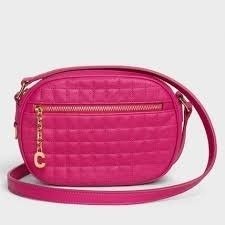 Small C Pink Quilted Shoulder Bag