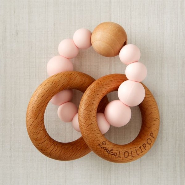 Loulou Lollipop Pink Teether + Reviews | Crate and Barrel