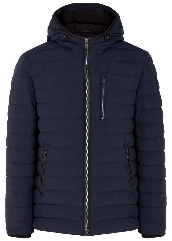 Fullcrest navy quilted stretch-shell jacket
