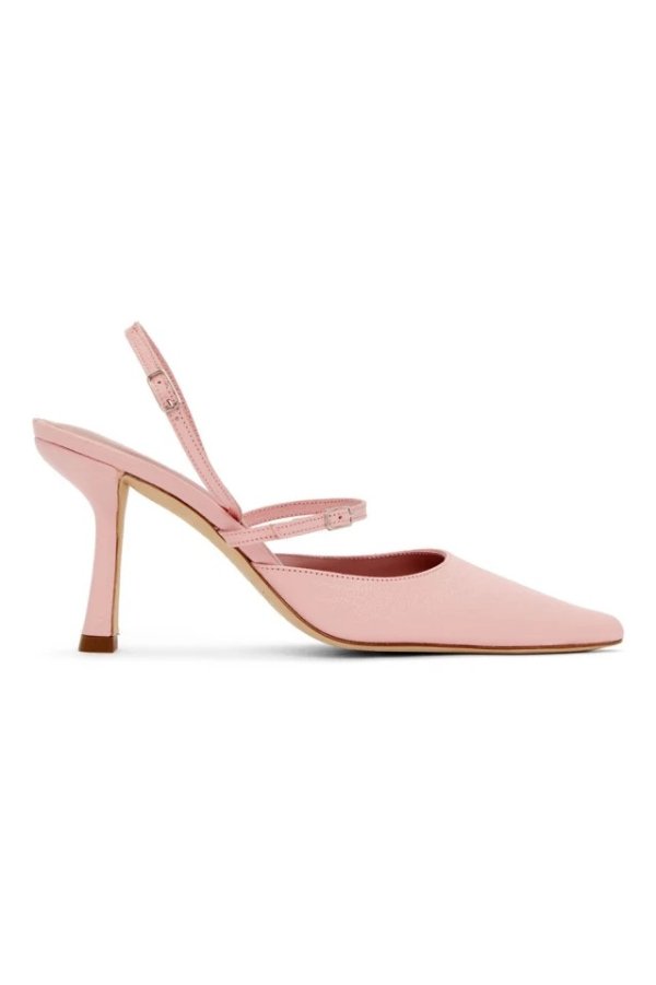 Pink Nappa Tiffany Slingback Heels