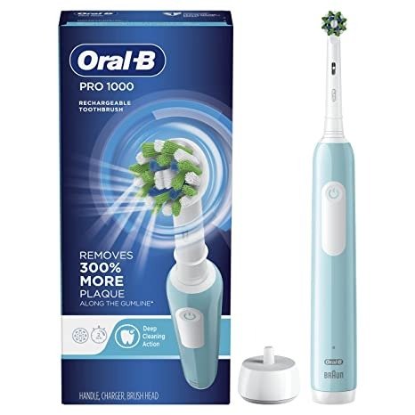 Pro 1000 CrossAction Electric Toothbrush, Green