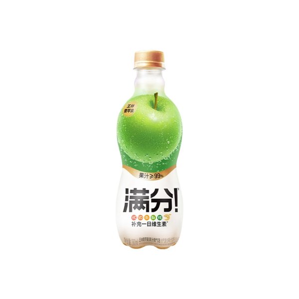 Genki Forest Full Score Micro Bubble Juice Wanglin Green Apple 380ml