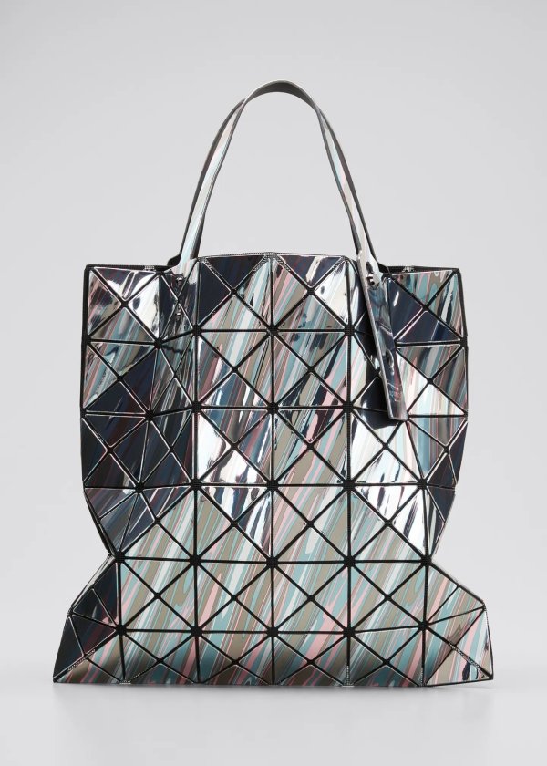 Drape Metallic Print Tile Tote Bag