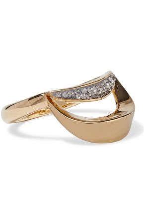 Donna gold-tone crystal ring