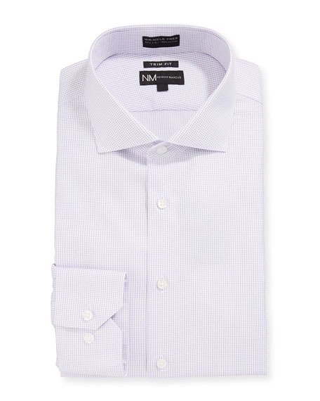 Men's Slim-Fit Non-Iron Textured Solid Dress Shirt