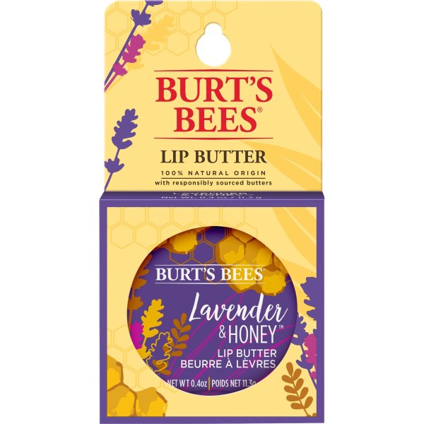 100% Natural Lip Butter, Lavender & Honey, 1 Count