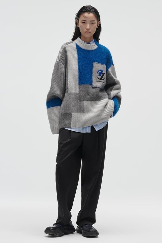OVERSIZED PATCHWORK KNIT ADERERROR SWEATER