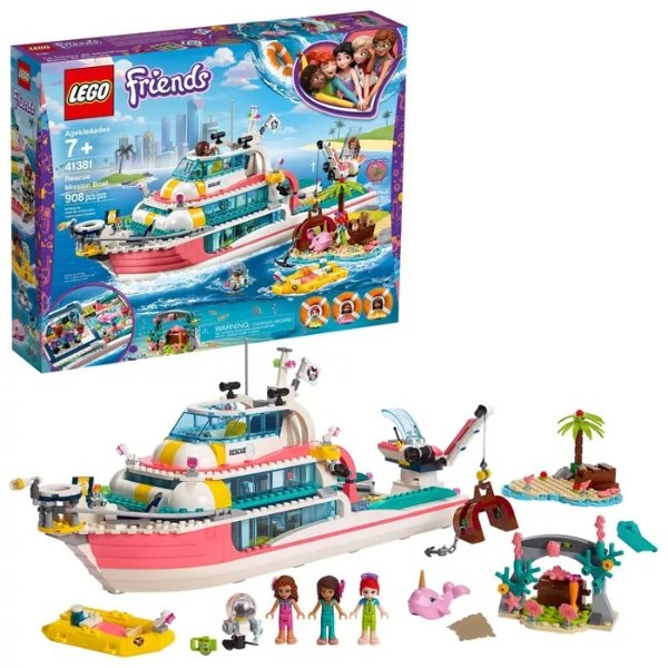 Friends Rescue Mission Boat Building Kit Sea Creatures for Creative Play 41381