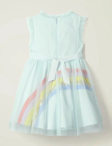 Rainbow Tulle Dress - Snowy Blue | Boden US