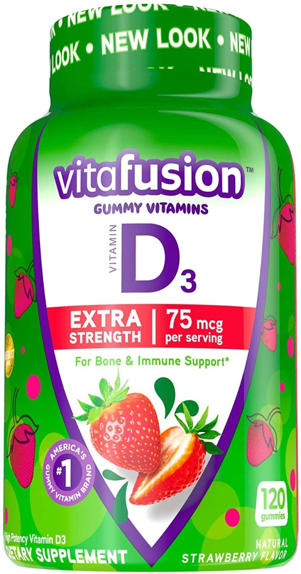 Extra Strength Vitamin D3 Gummies, 120 Count (Packaging May Vary)
