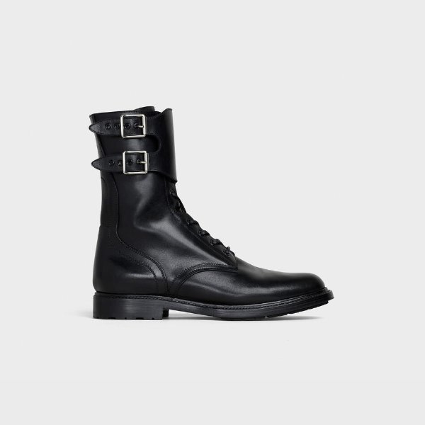 CELINE RANGER BOOT Lace-up boot with cuff in Vegetal calfskin