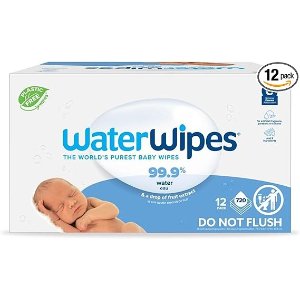 WaterWipes宝宝湿巾，敏感肌适用，12*60抽