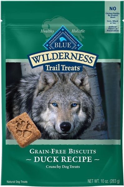 Wilderness Trail Treats Grain-Free Duck Biscuits Dog Treats, 10-oz bag - Chewy.com