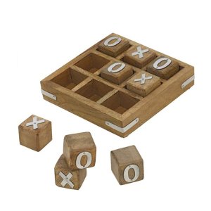 Amazon ShalinIndia Handmade Wooden Tic Tac Toe Game for Kids 7 and Up