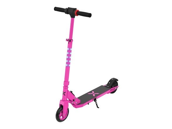 Flare Electric Scooter | 8MPH, 3M Range, 6HR Charge, Speed-Battery Indicator, 6 Inch Front & 5.5 Inch Back Solid Tires, 132 LB Max Weight, Cert. & Tested - Safe for Kids