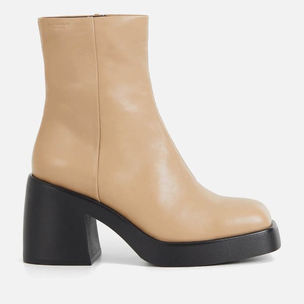 Women's Brooke Leather Heeled Boots - UK 5