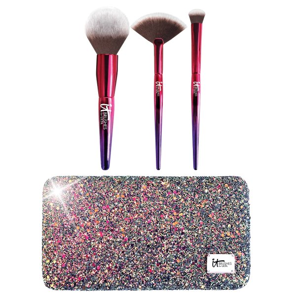 Your Rockstar Makeup Brushes! 3-Piece Set + Clutch - IT Cosmetics