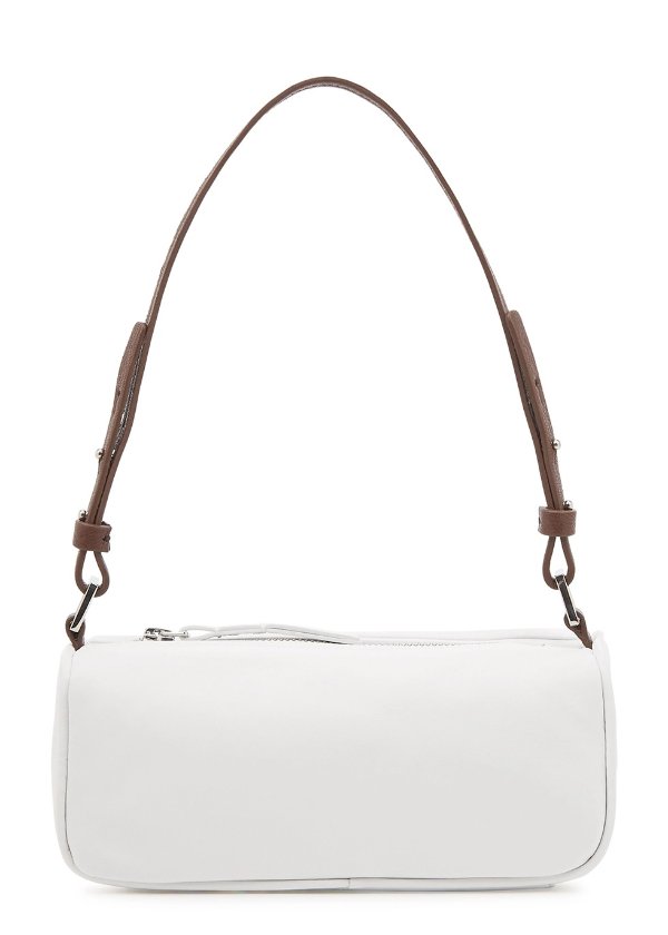 Eve white leather shoulder bag