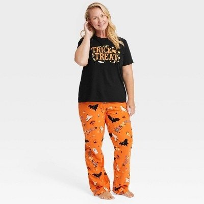 Women's Halloween Matching Family Pajama Pants - Hyde & EEK! Boutique™ Orange