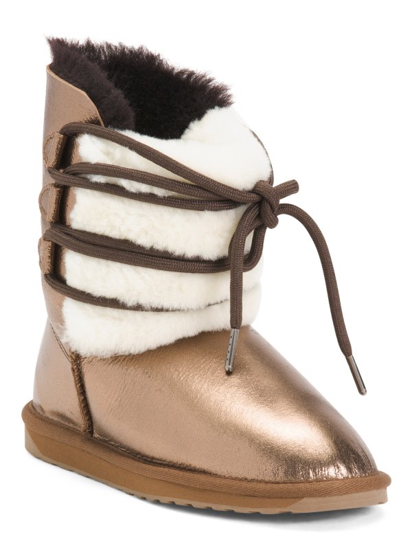 Shearling Lined Leather Booties | Rain & Winter Boots | Marshalls