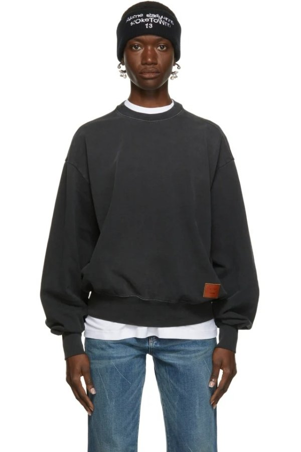 Black Relaxed Sweatshirt