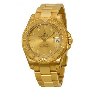 Rolex Yacht-Master Automatic Gold Dial 18kt Yellow Gold Midsize Watch @ JomaShop.com