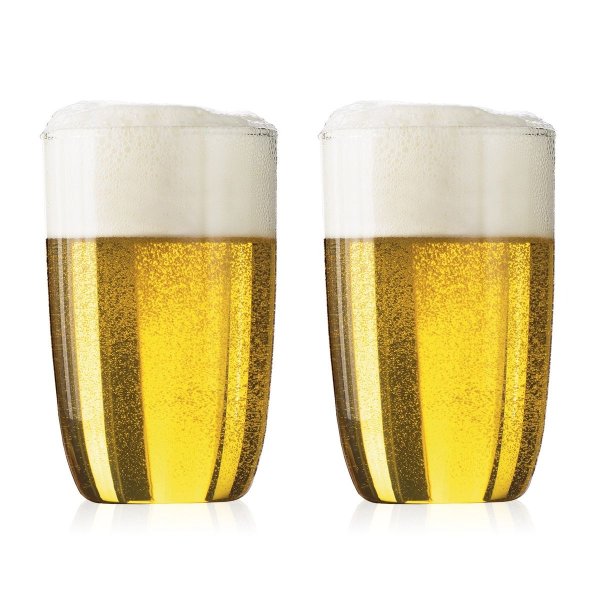 玻璃啤酒杯 2个