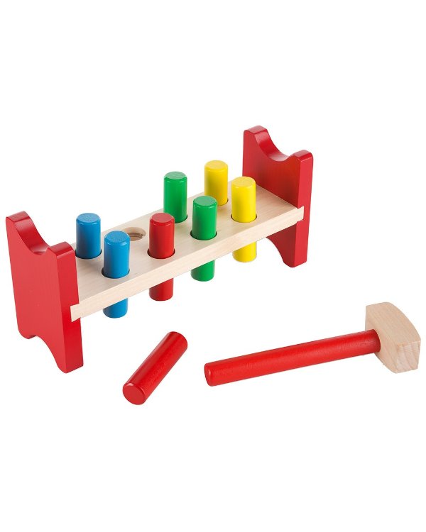  Classic Wooden Toy Pound-A-Peg
