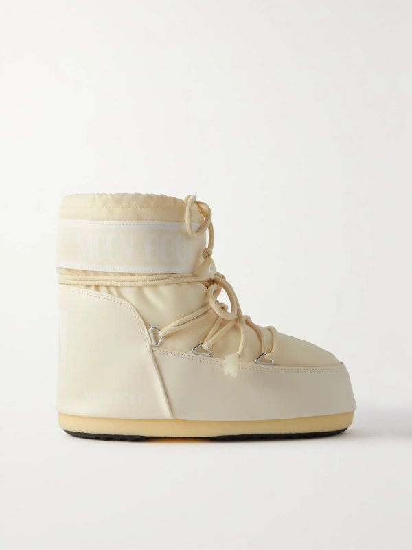 Icon Low shell and faux leather snow boots
