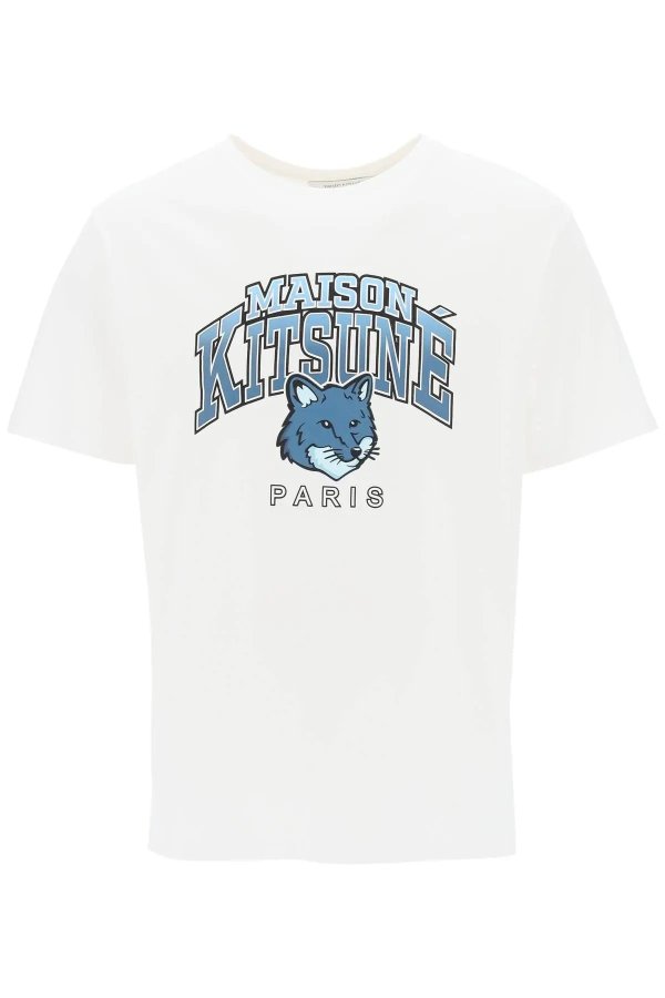 T-shirt with campus fox print Maison Kitsune