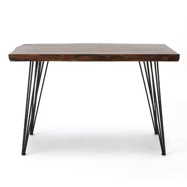 48 in. Rectangular Natural Writing Desk with Solid Wood Material