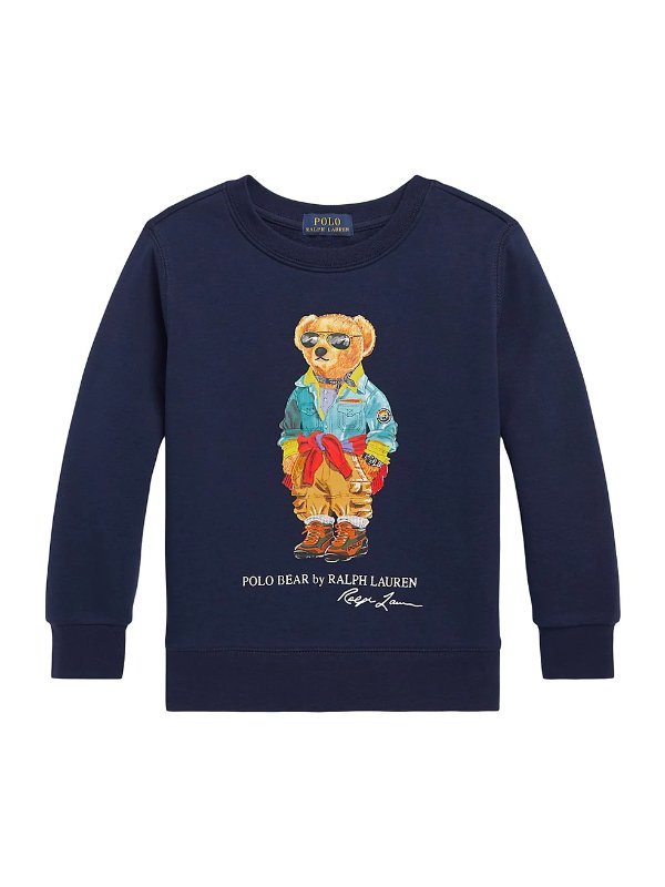 Little Boy's & Boy's Graphic Polo Bear Fleece Sweater